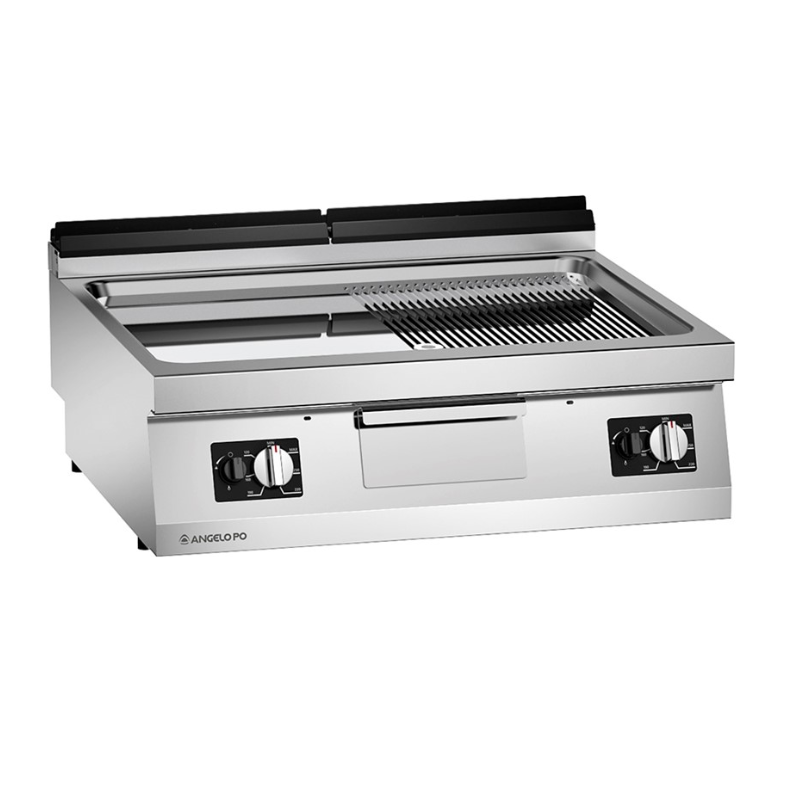 Anglo PO 1S0FT6G GAS GRIDDLE SMOOTH/RIBBED CHROMIUM PLATE